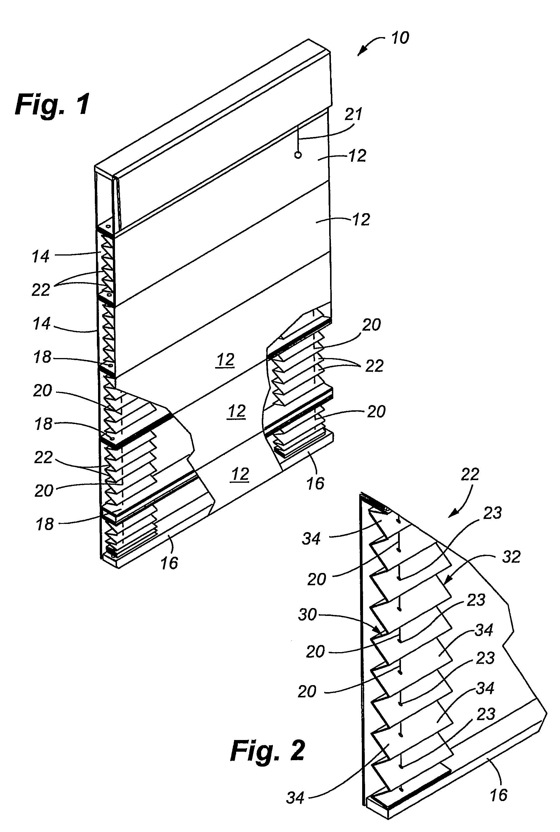 Roman shade with protected operating cords