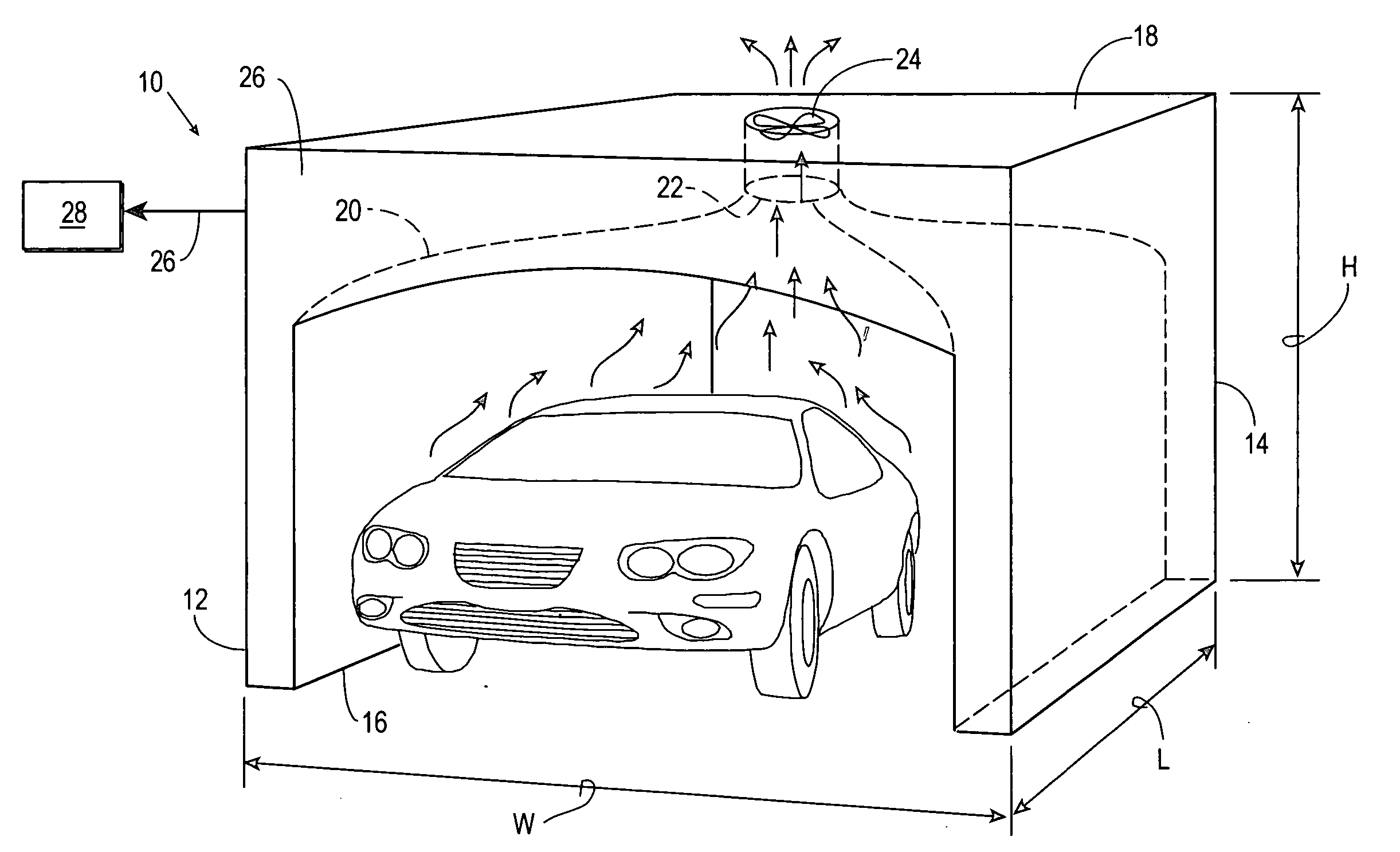 Chemical trace detection portal based on the natural airflow and heat transfer of vehicles