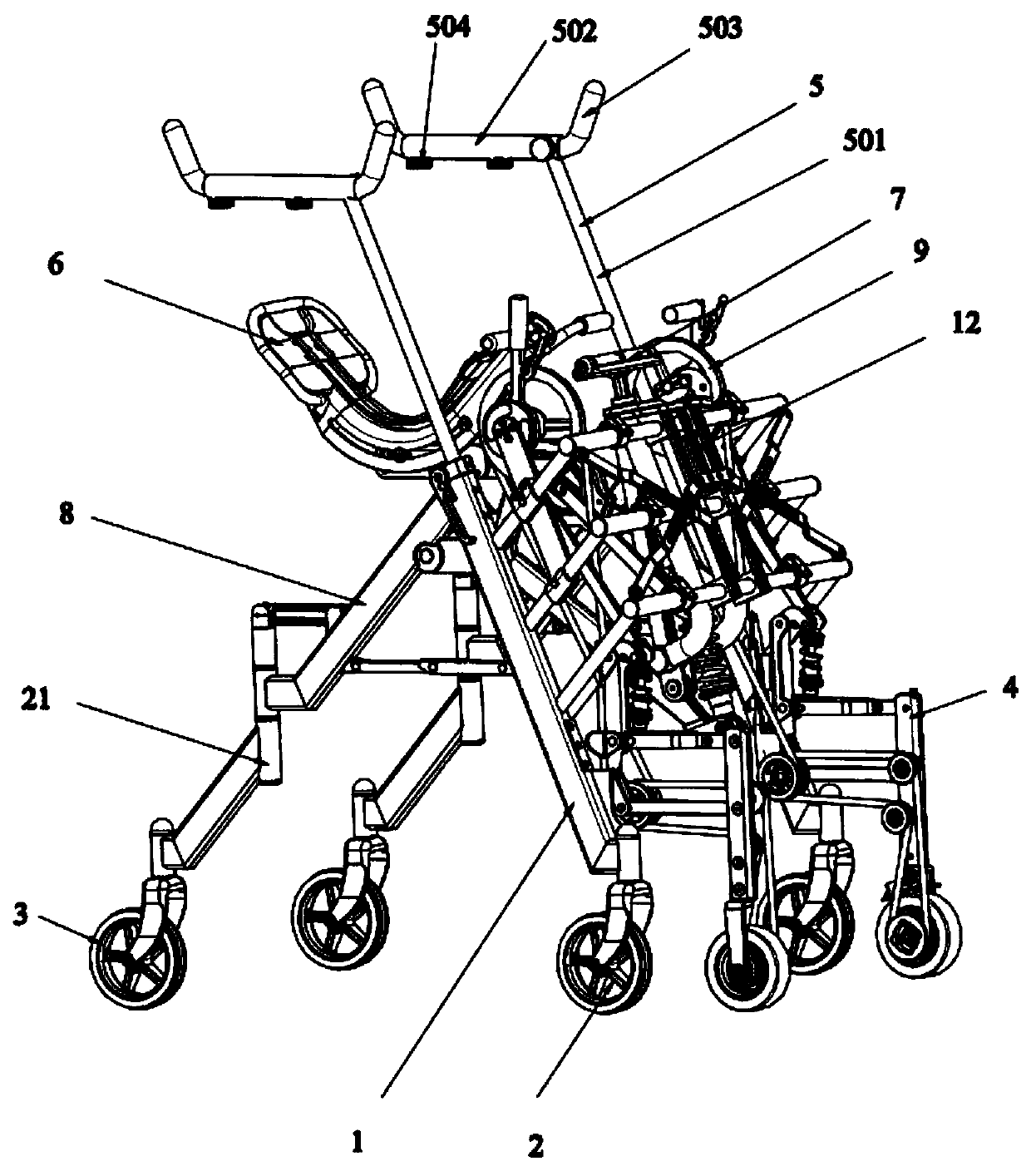 Walking assisting instrument convenient for senior citizens having difficulty in walking and disabled people