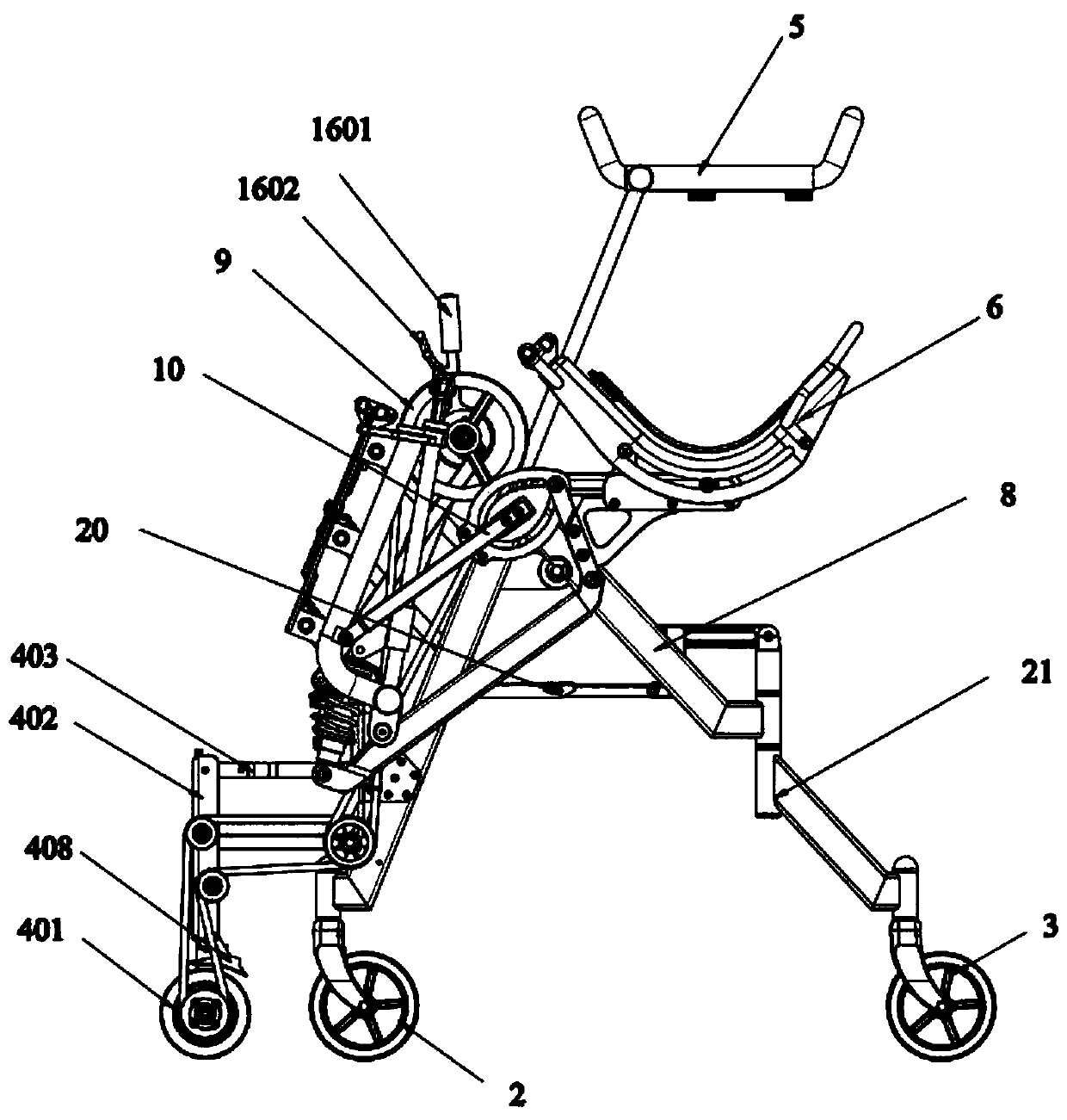 Walking assisting instrument convenient for senior citizens having difficulty in walking and disabled people