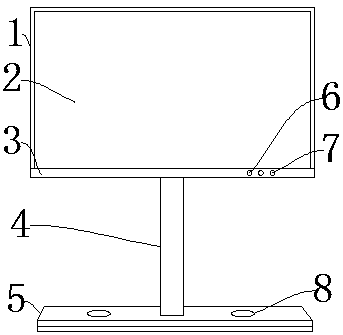 Computer scoring display device for golf practice court