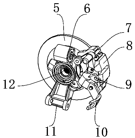 Crane brake device convenient to maintain