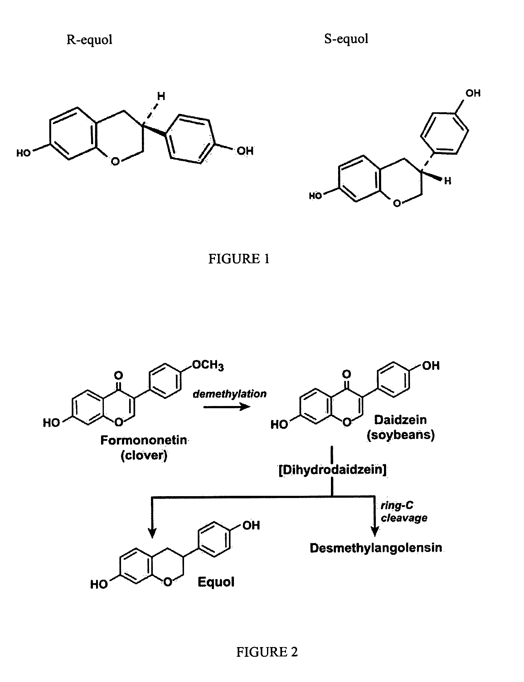 Compositions and products containing S-equol, and methods for their making