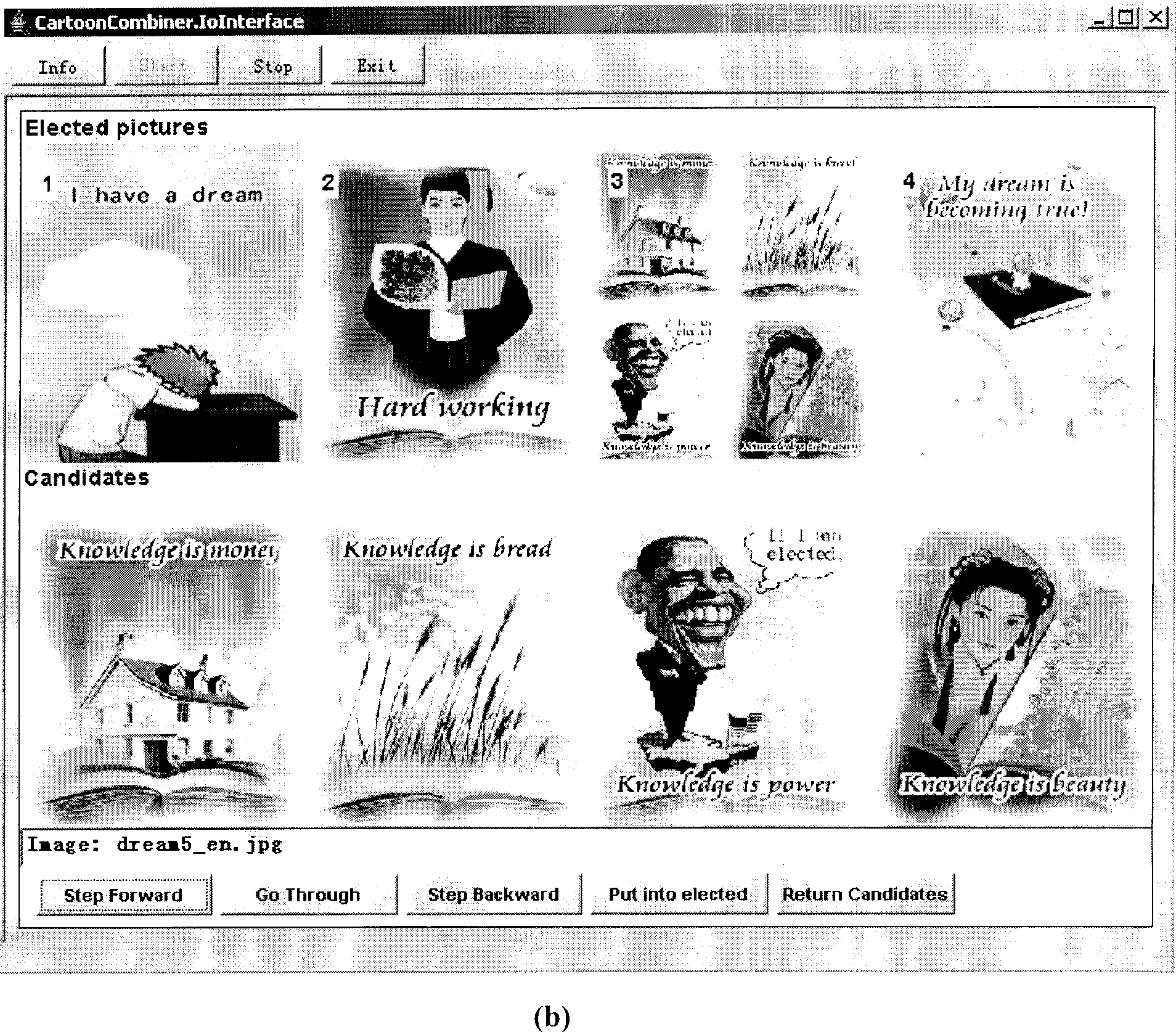 Method for making mobile phone cartoon based on space-time acoustic image dynamic combination