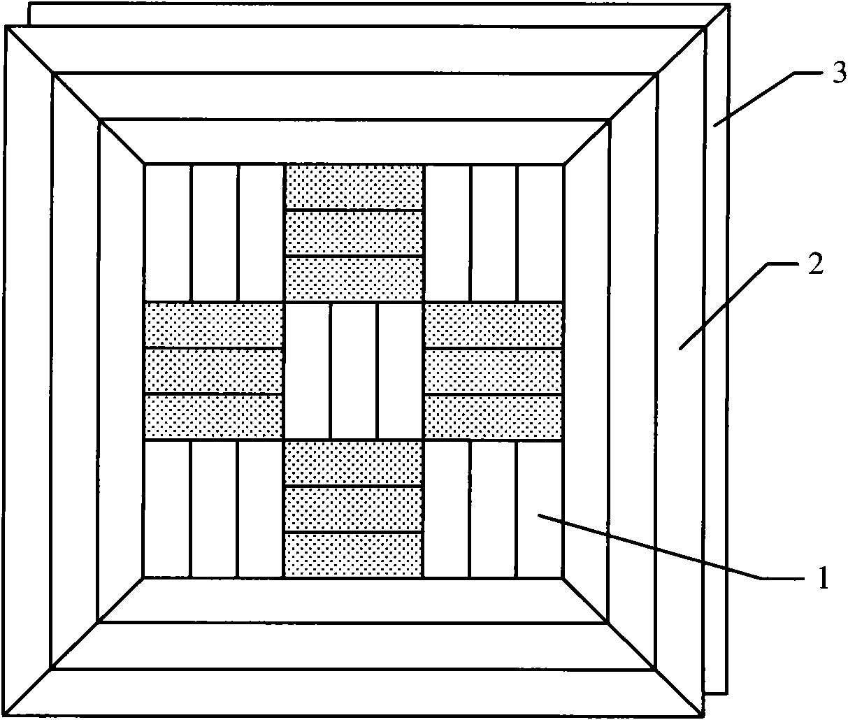 Parquet bamboo floor block formed by excess stock and manufacturing method thereof