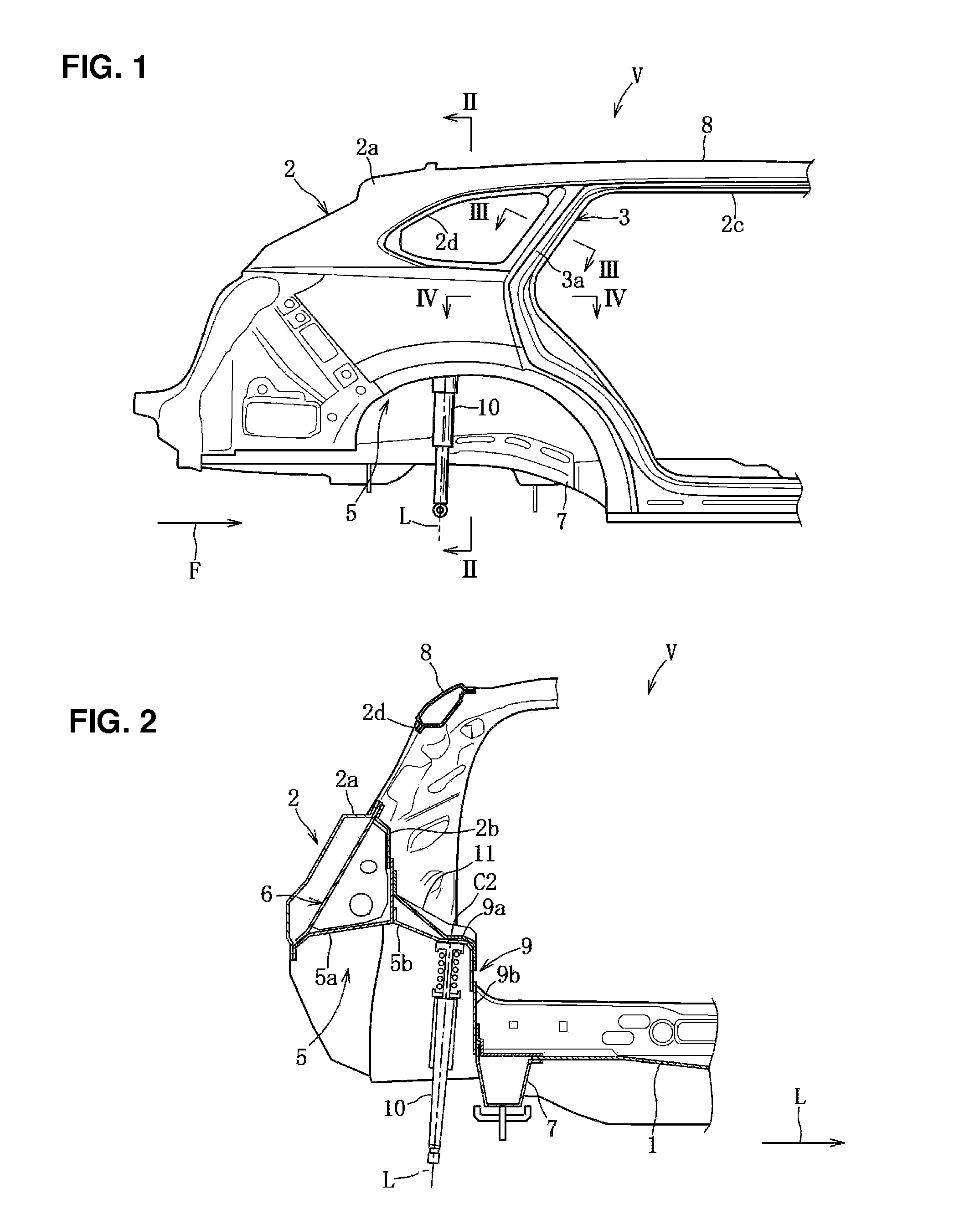 Rear vehicle-body structure of vehicle