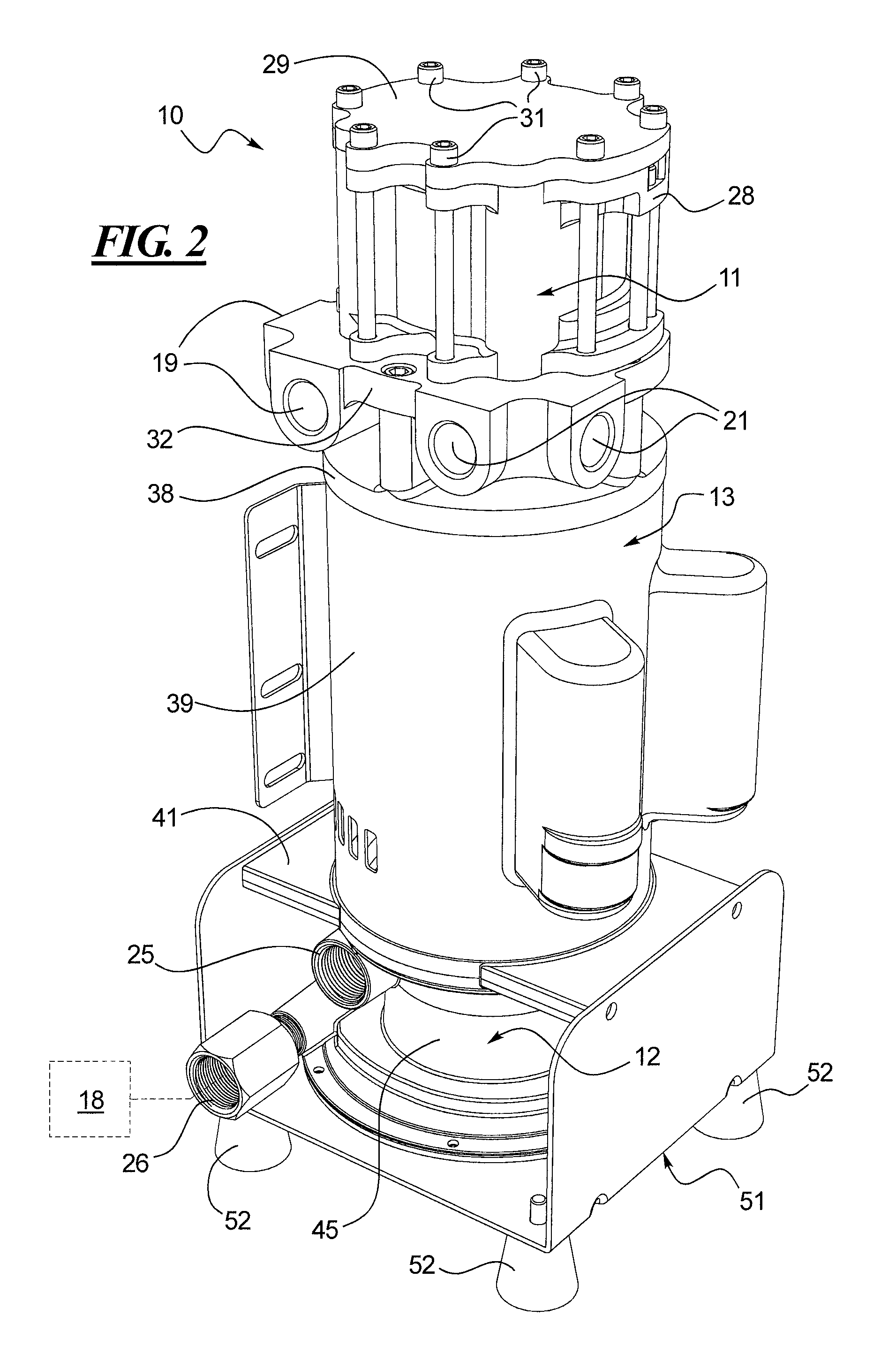 Combination vertical rotary vane suction pump and liquid separator