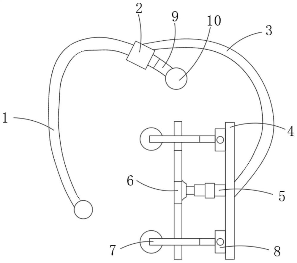 Fixing device used after bilateral auricular cartilage bone-taking surgery