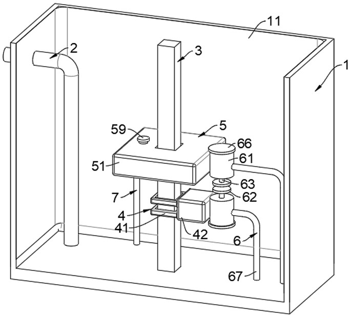 An oil-water separation device for petrochemical refining