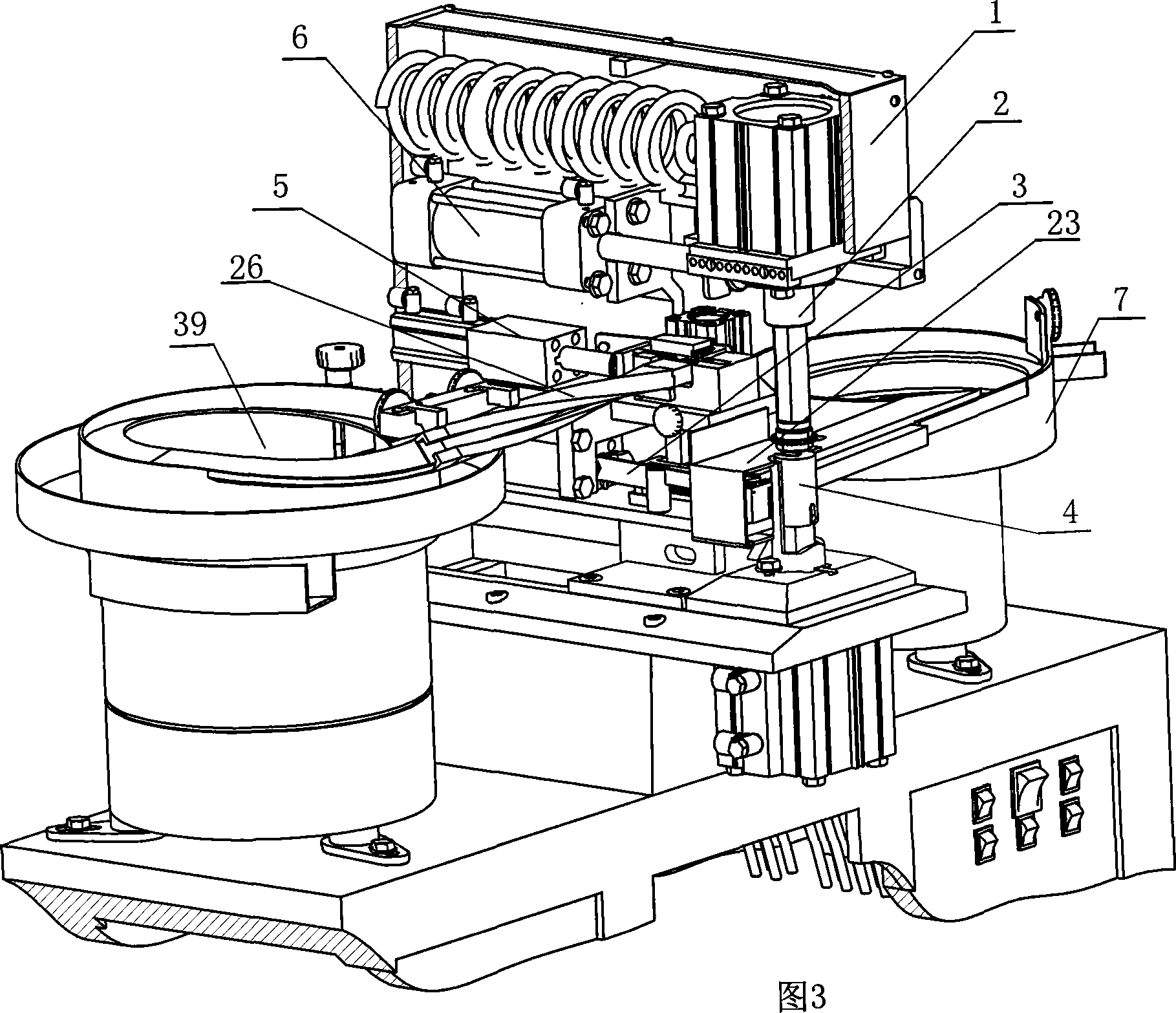 Full-automatic gas dynamic type button-sewing machine