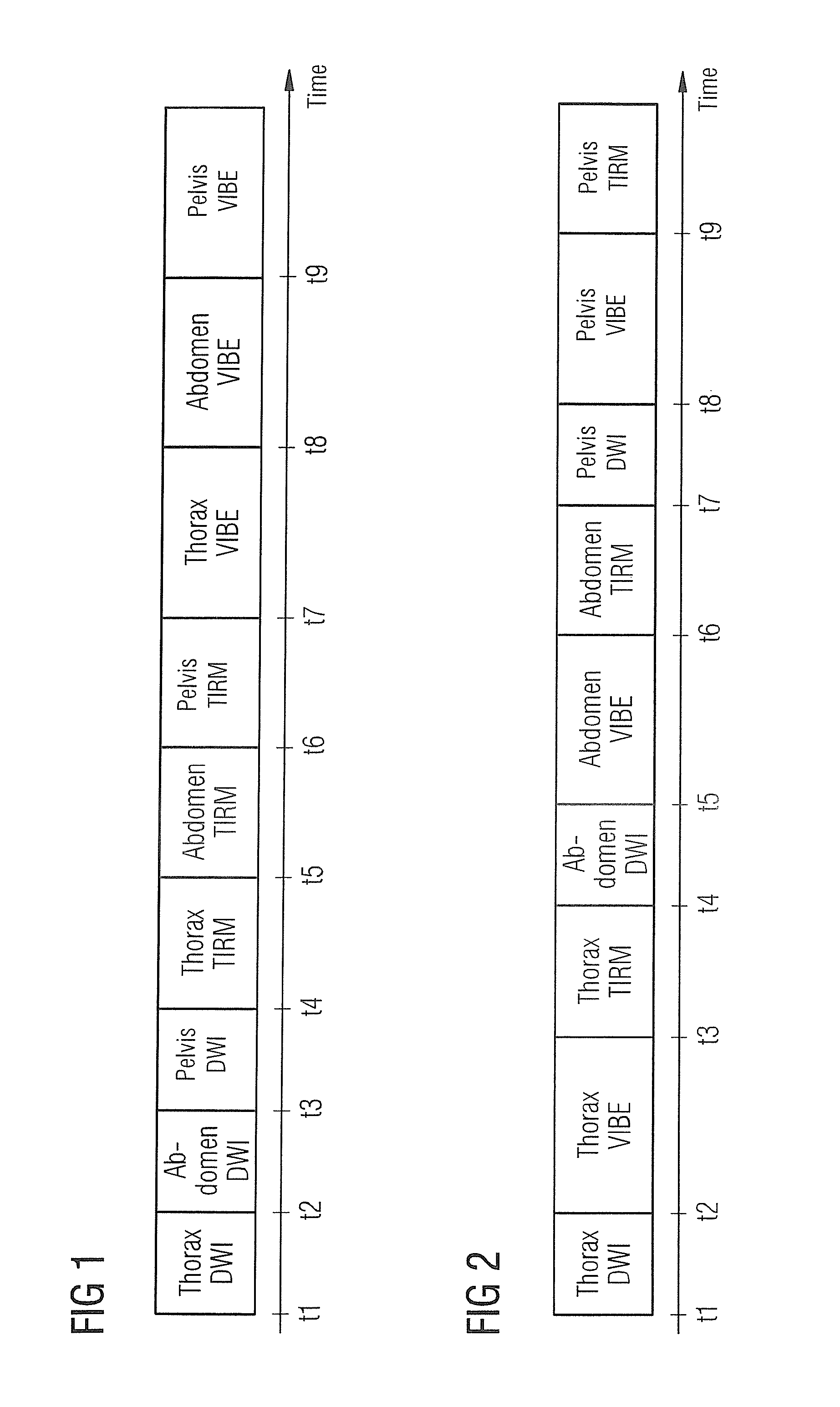 Implementation of a magnetic resonance examination at several bed positions in the scanner