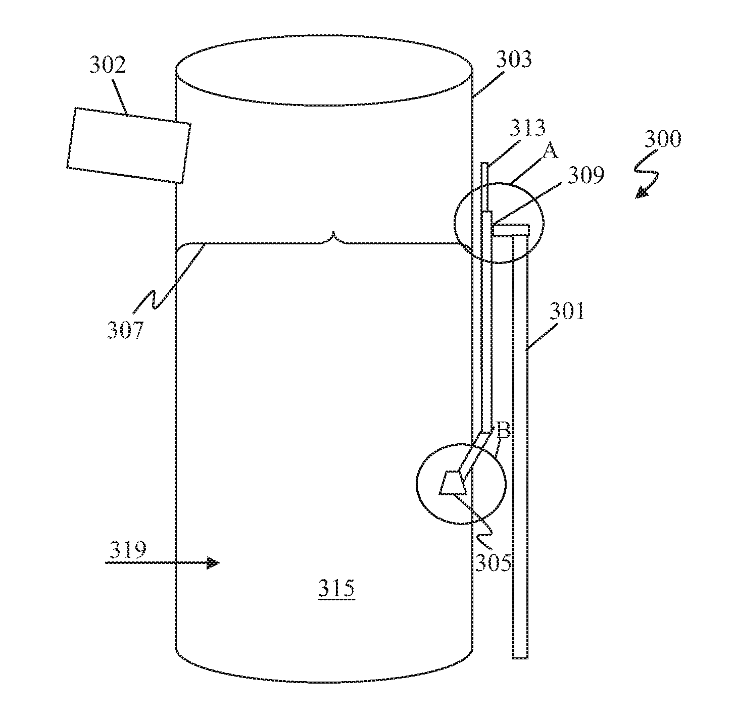 Tank overflow pipe system