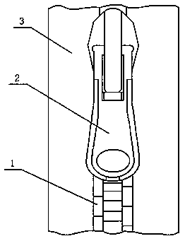 A high-temperature-resistant flame-retardant zipper