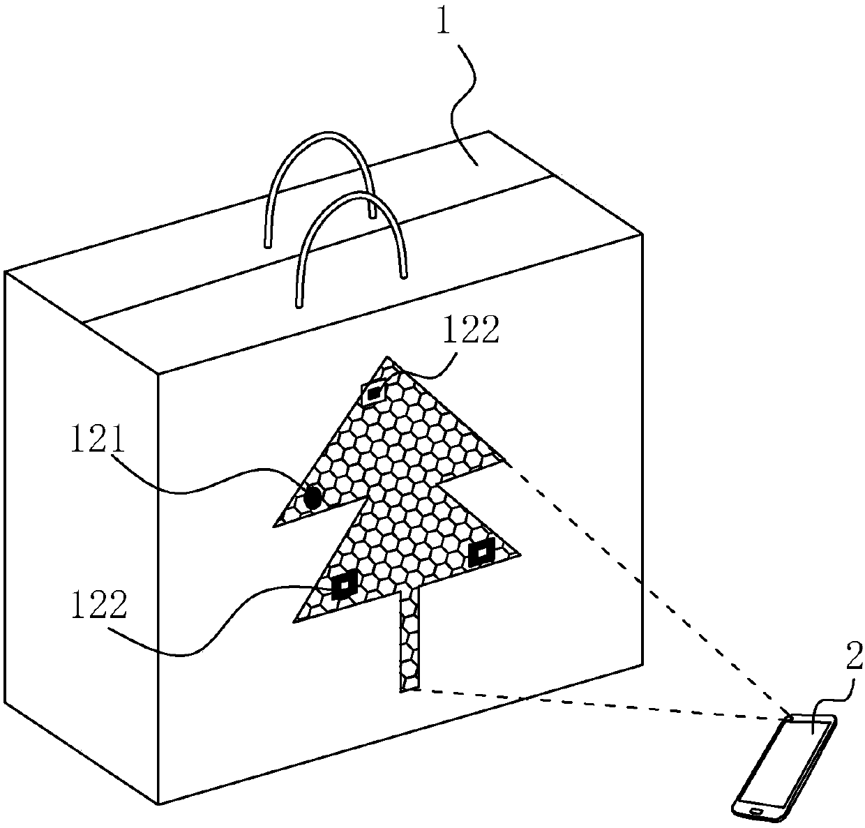 Information transmission system based on image recognition of packaging box