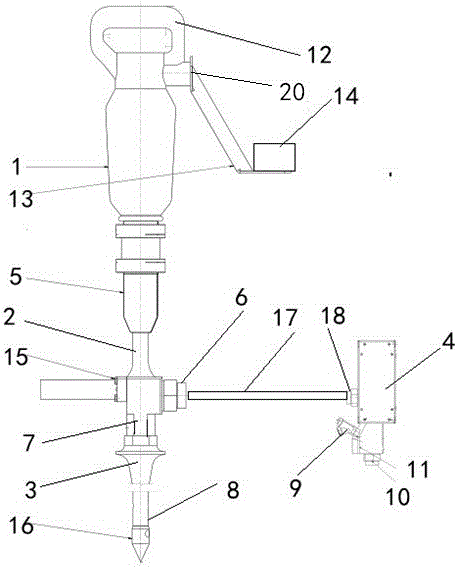 Automatic fixed-point fertilization starting hammer