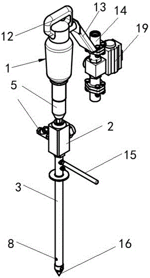 Automatic fixed-point fertilization starting hammer