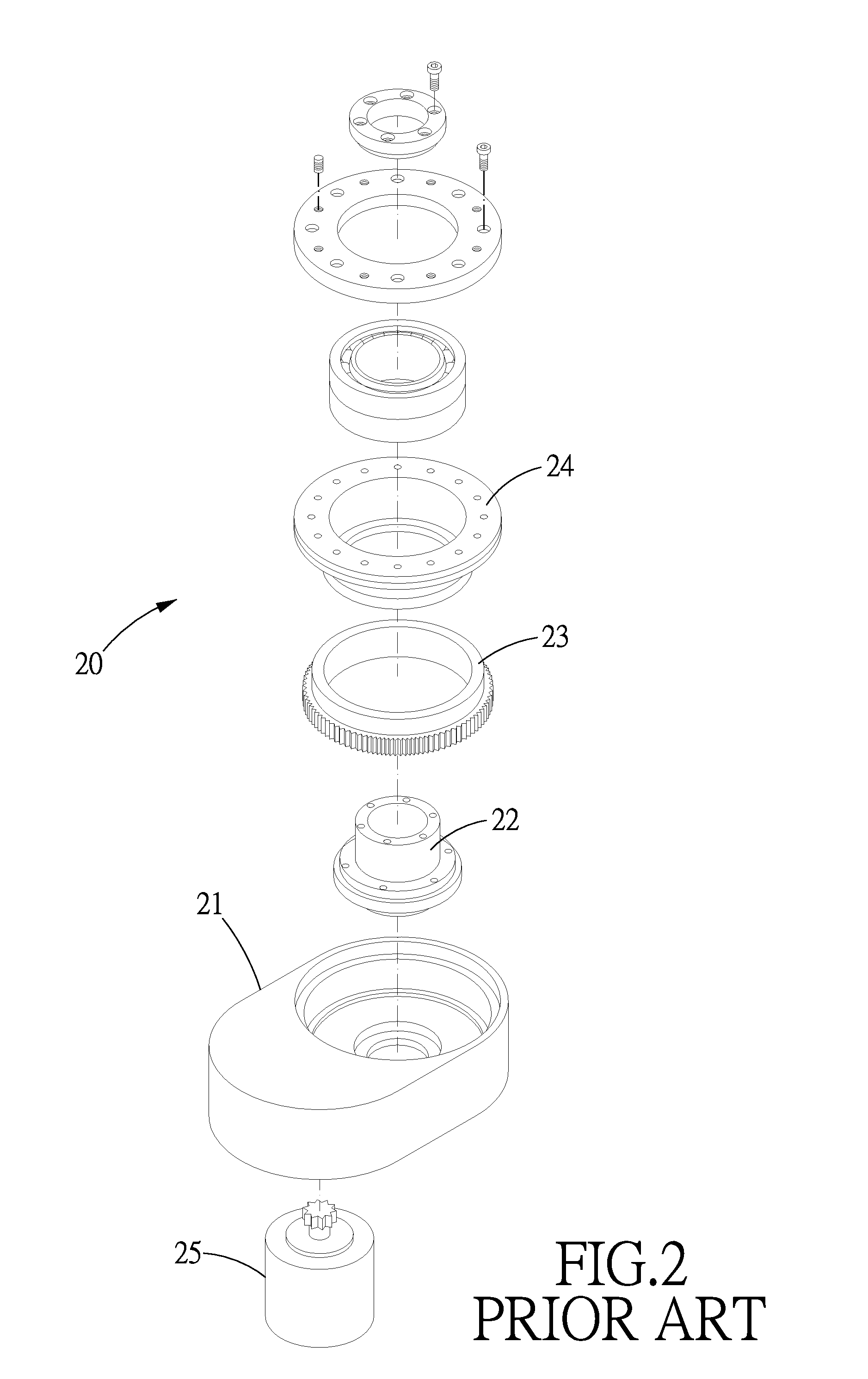 Hollow Drive Gear Reduction Mechanism