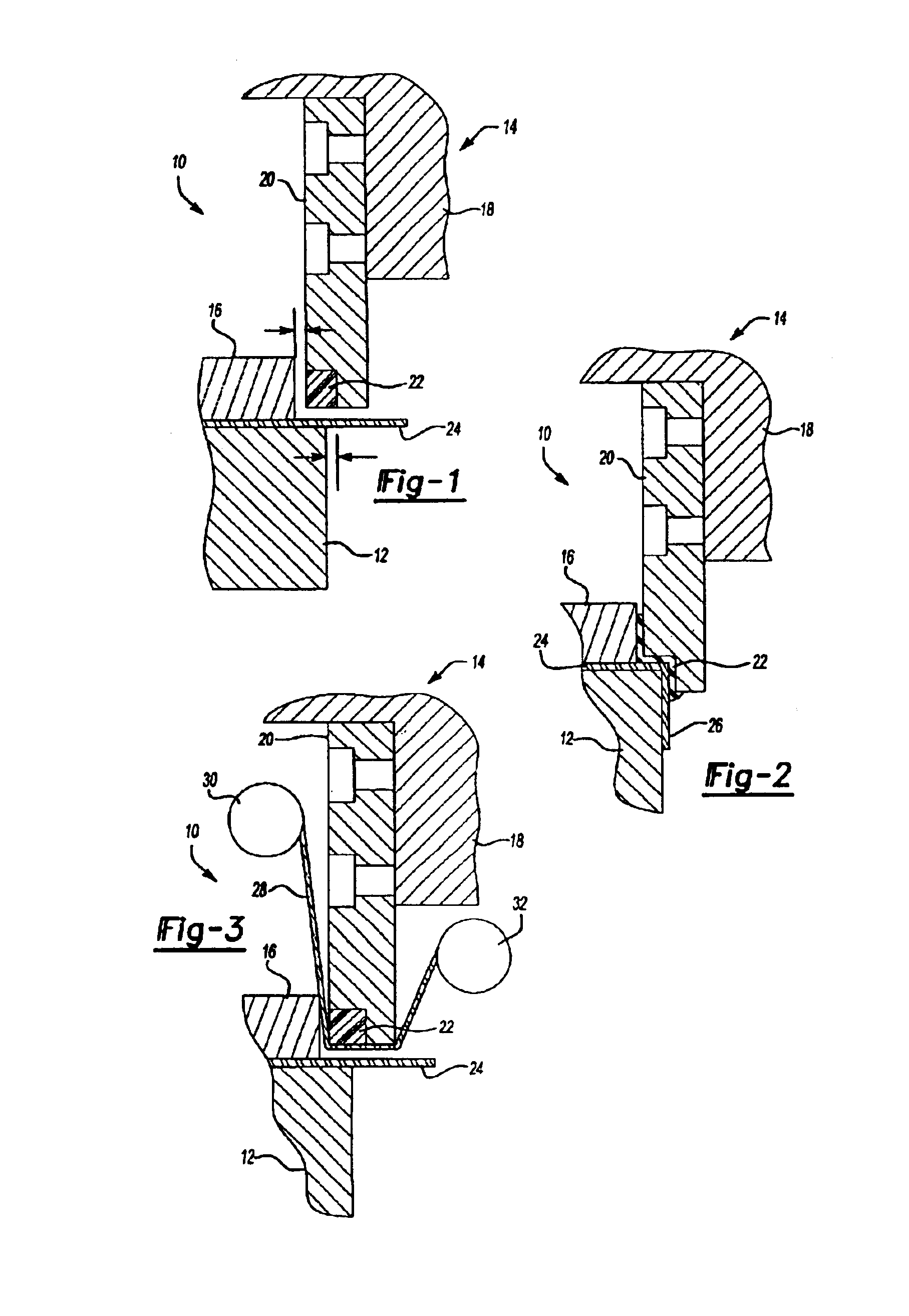 Flanging and hemming process with radial compression of the blank stretched surface