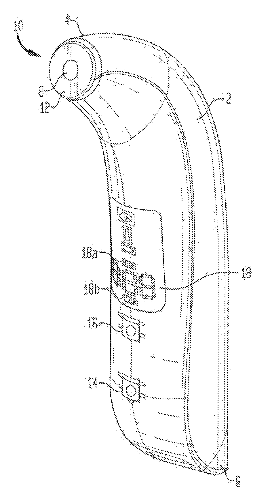 Handholdable laser device featuring pulsing of a continuous wave laser