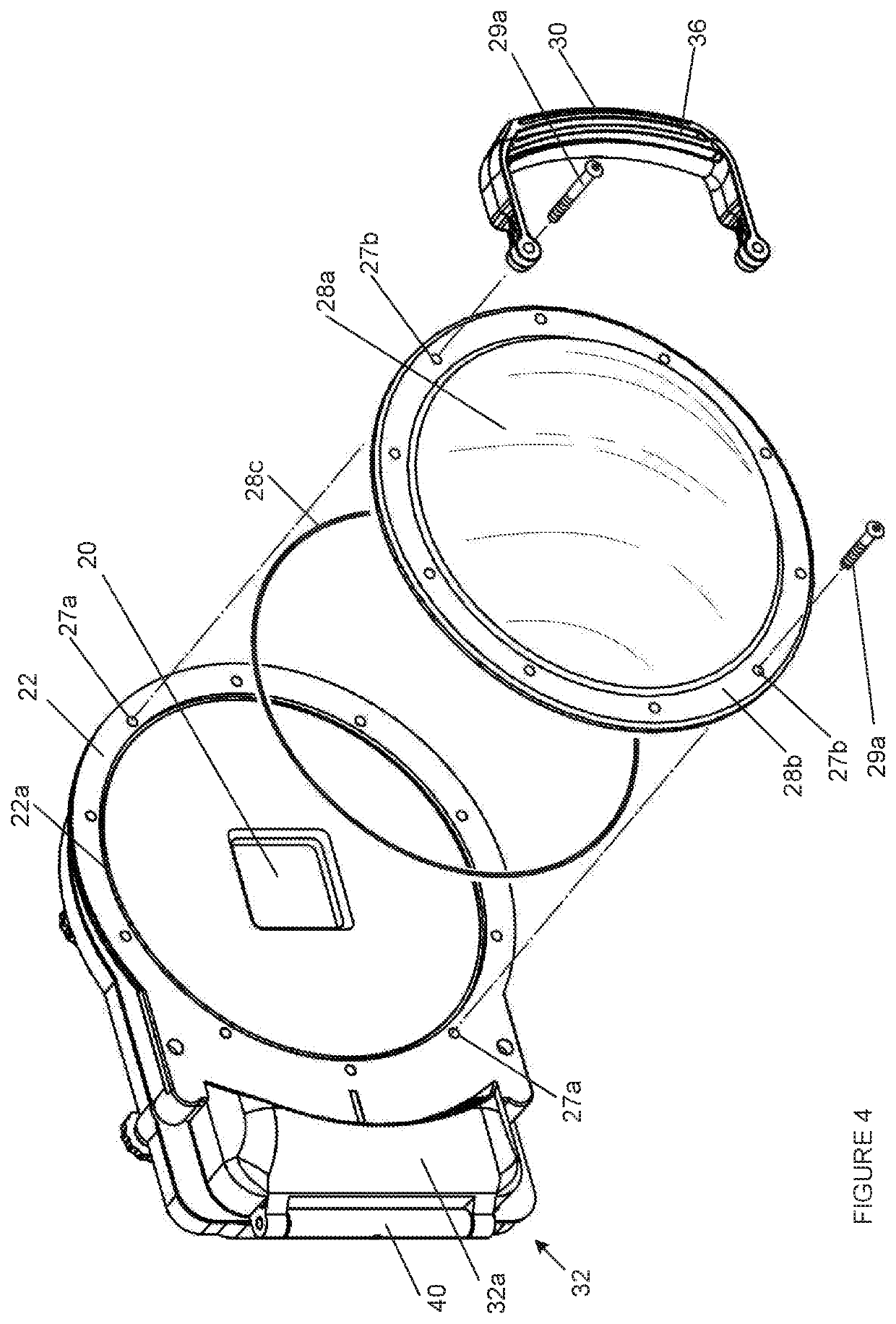 Underwater photography accessory for portable electronic device having camera lens