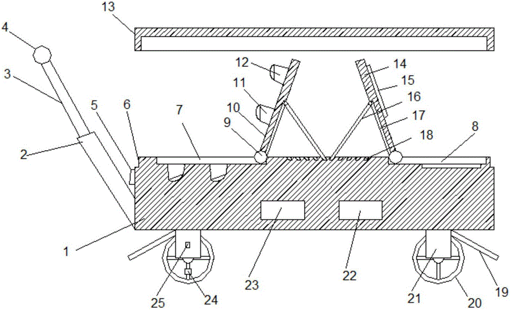 Automobile illumination warning board with distance measurement device