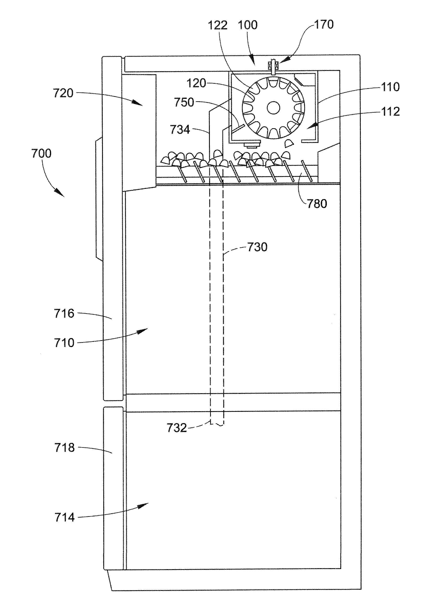 Rotating icemaker assembly