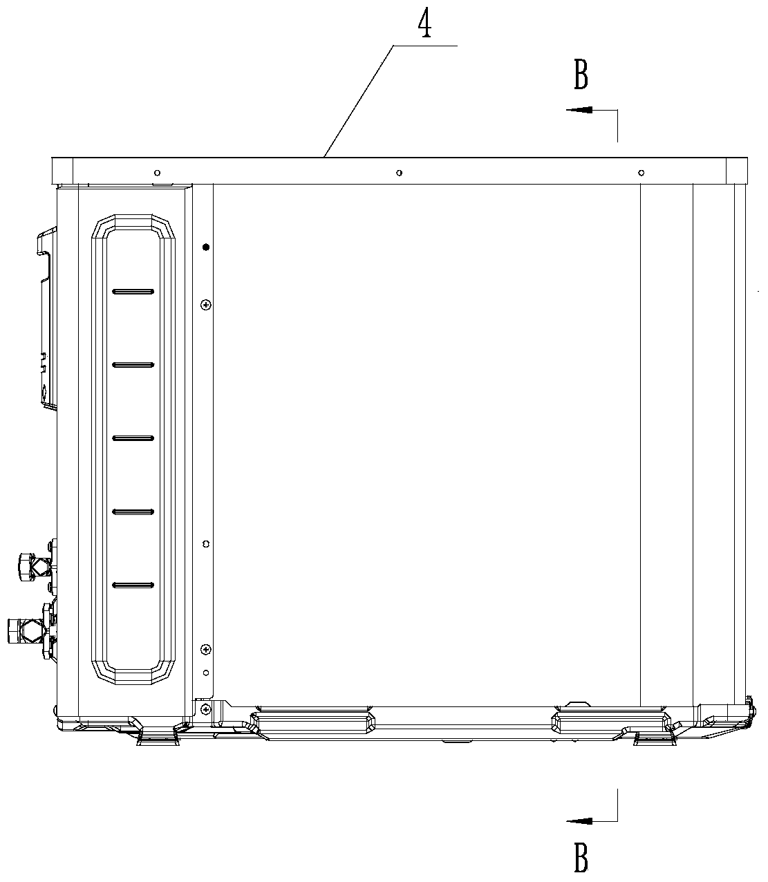 Air conditioner-water heater outdoor integrated unit and air conditioner-water heater integrated system