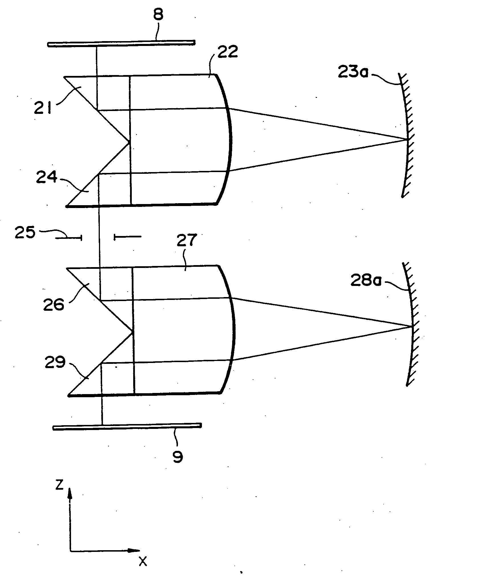 Exposure apparatus, optical projection apparatus and a method for adjusting the optical projection apparatus