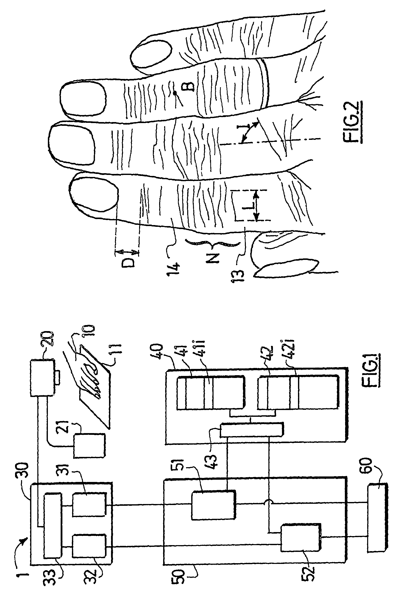 Method for identifying persons and system for carrying out said method