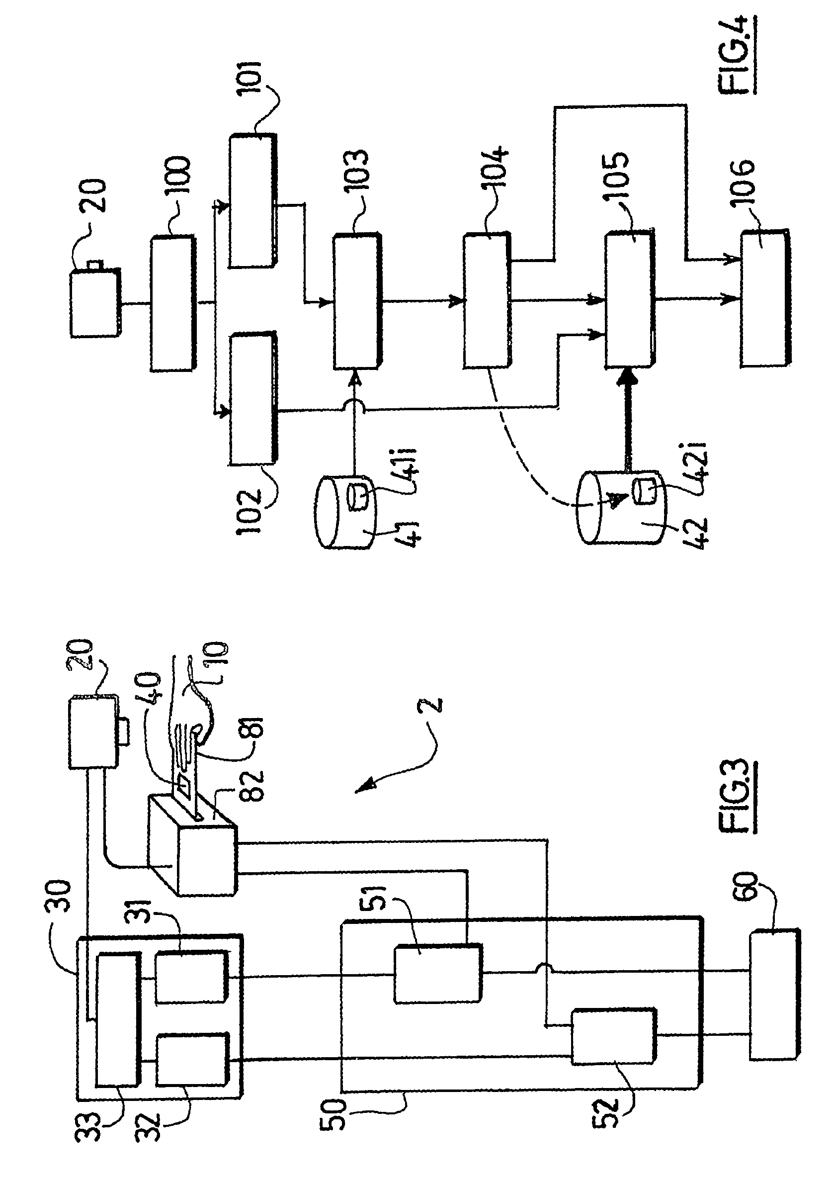 Method for identifying persons and system for carrying out said method