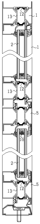 Steel broken bridge unordered swing door assembly