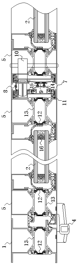 Steel broken bridge unordered swing door assembly