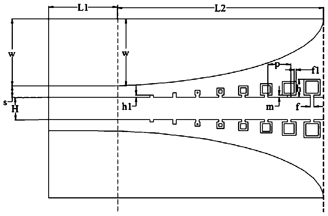 Artificial surface plasmon waveguide based on symmetrical period of loop-shaped branch structure