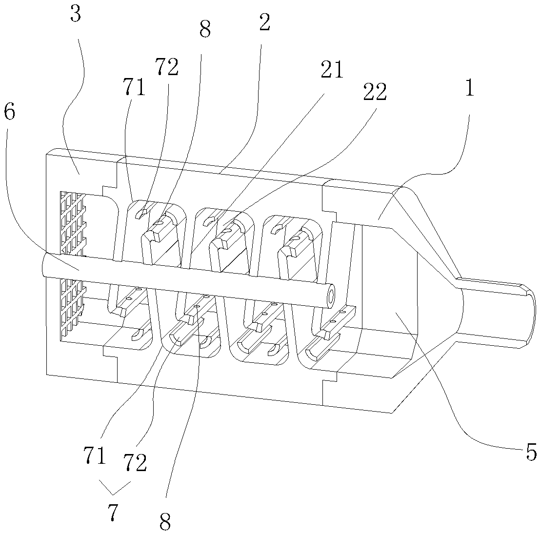 Resistance reducing and supercharging device of engine air intake channel