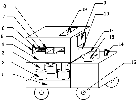 Vertical automatic wall tiling device for building construction