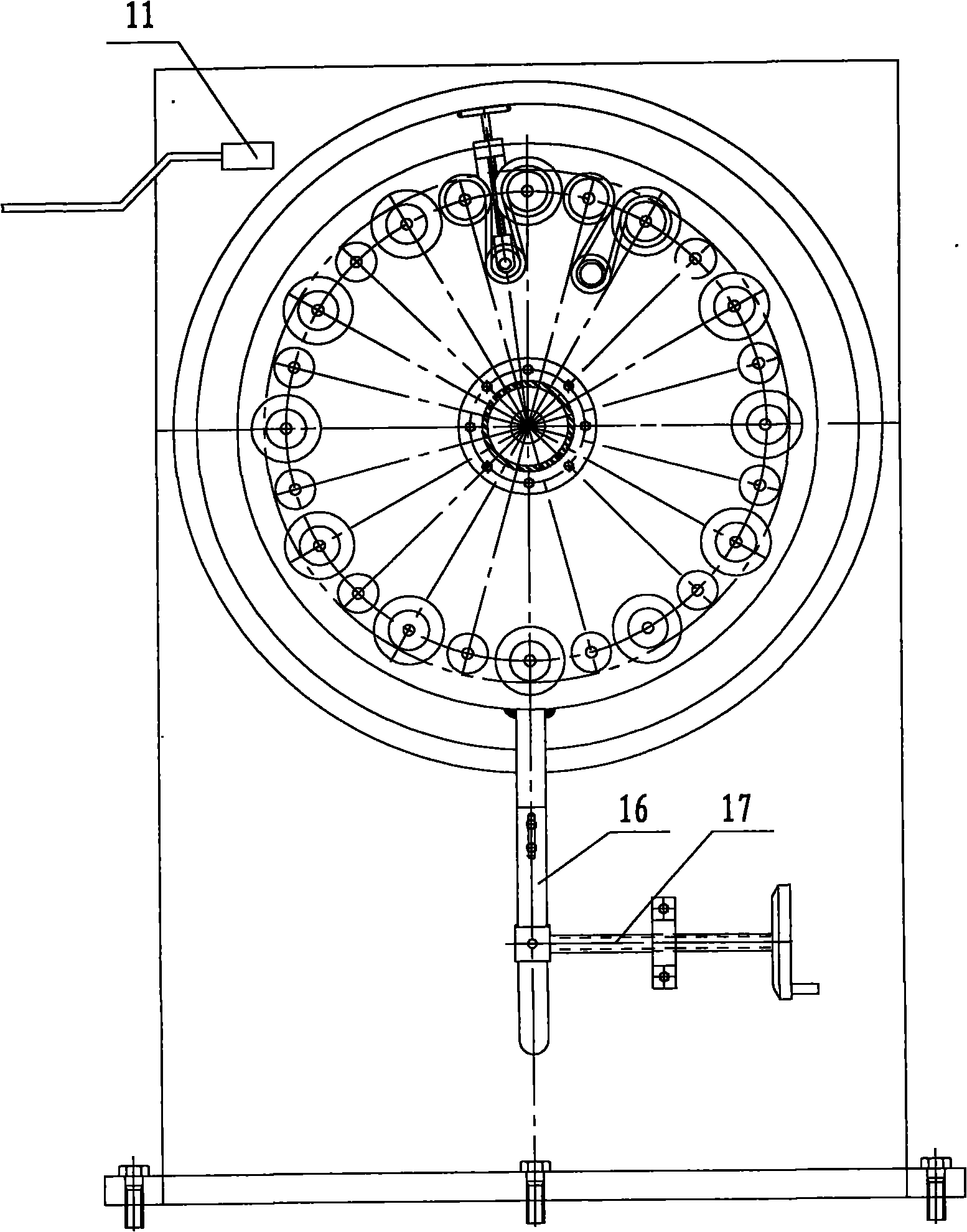 Plastic double-wall winding corrugated pipe forming device