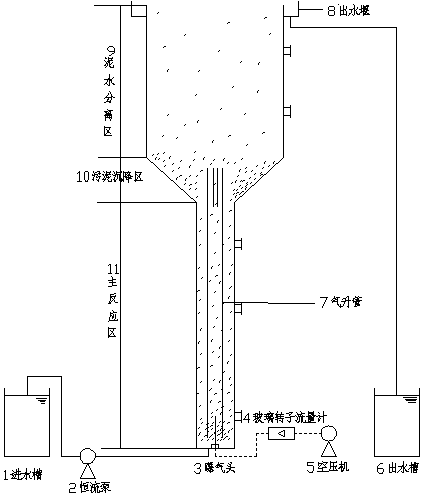 Continuous flow aerobe fluidized bed process