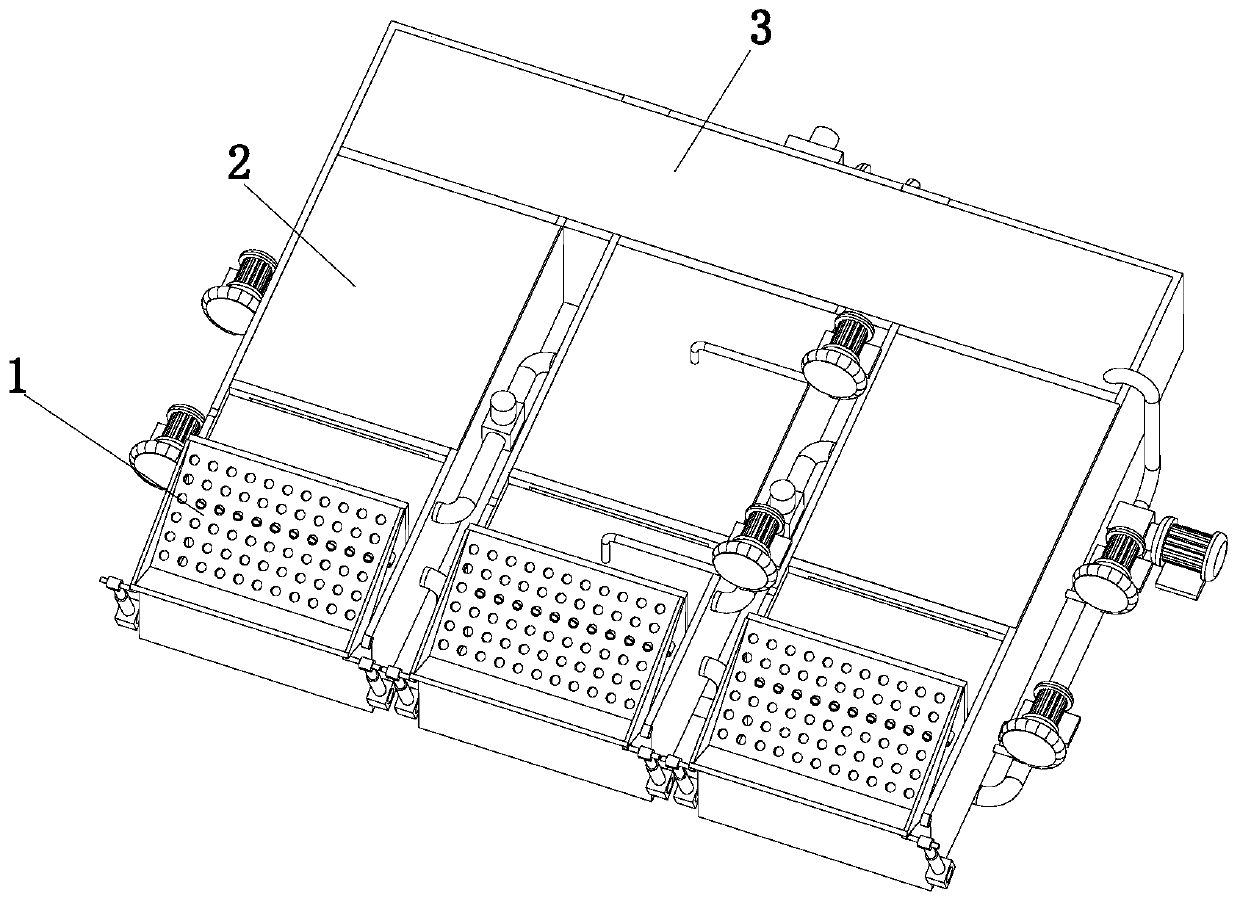 Sewage treatment equipment and treatment method combining multi-stage anoxic oxic (AO) membrane technology and membrane bioreactor (MBR) membrane technology