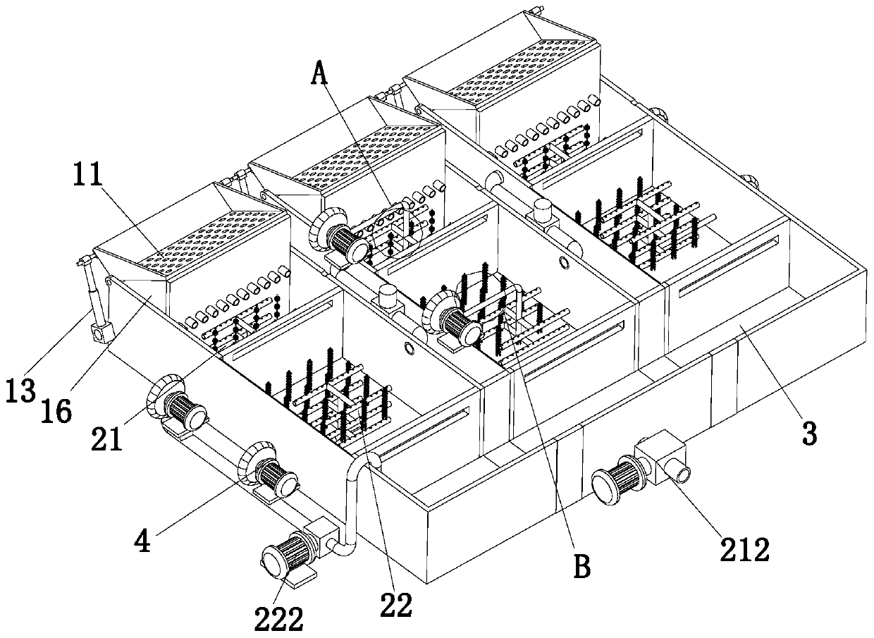 Sewage treatment equipment and treatment method combining multi-stage anoxic oxic (AO) membrane technology and membrane bioreactor (MBR) membrane technology