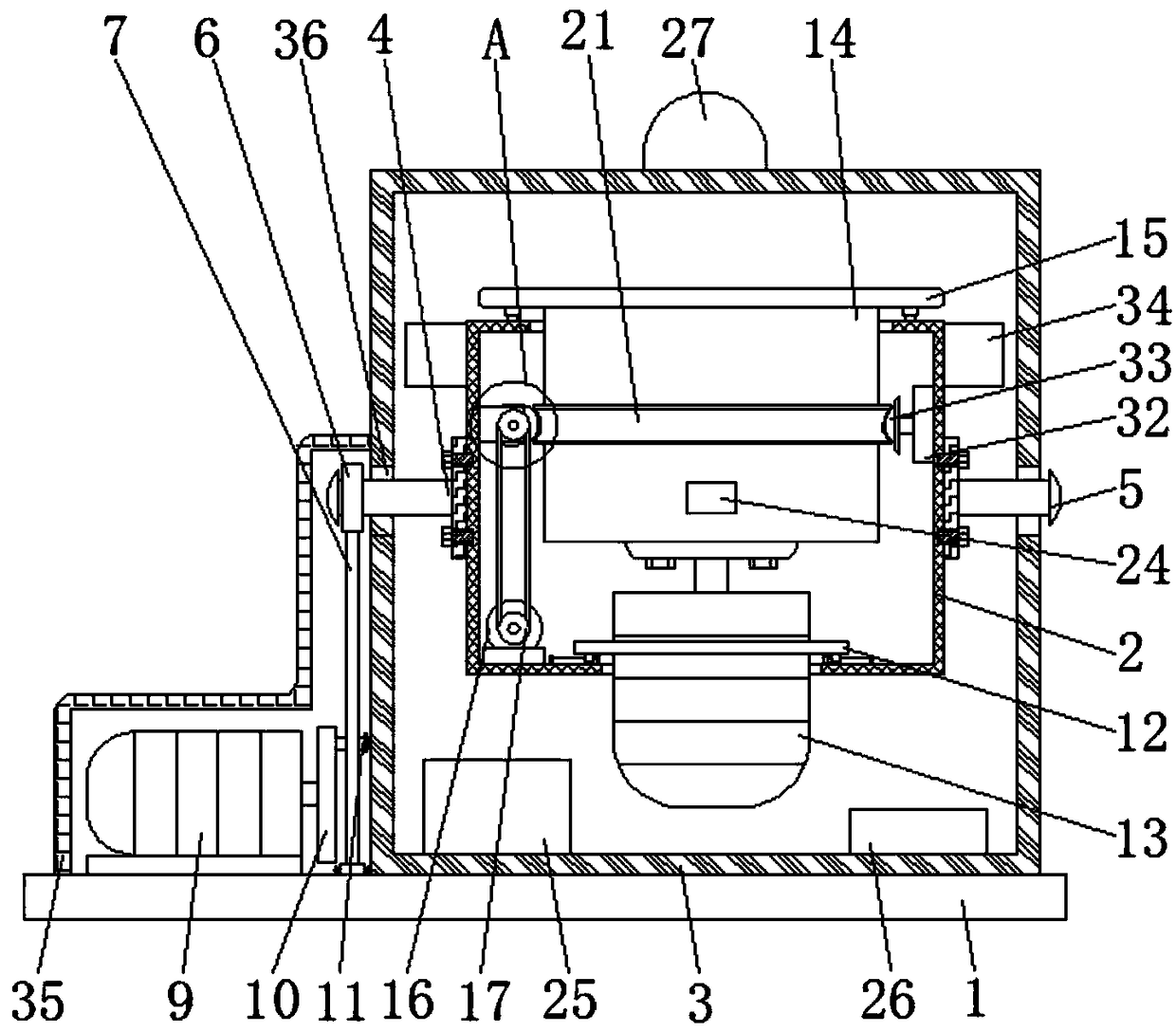 An incubator with an automatic control shaking device