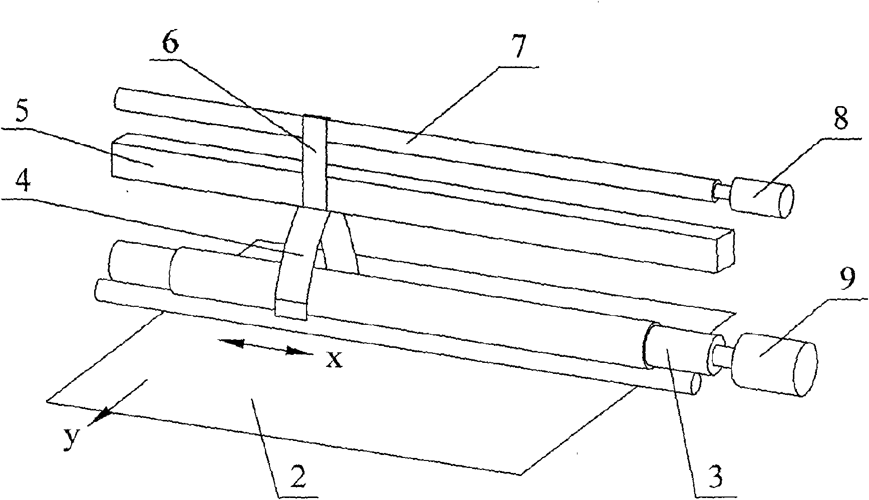 Calendar on-line thickness-measuring device