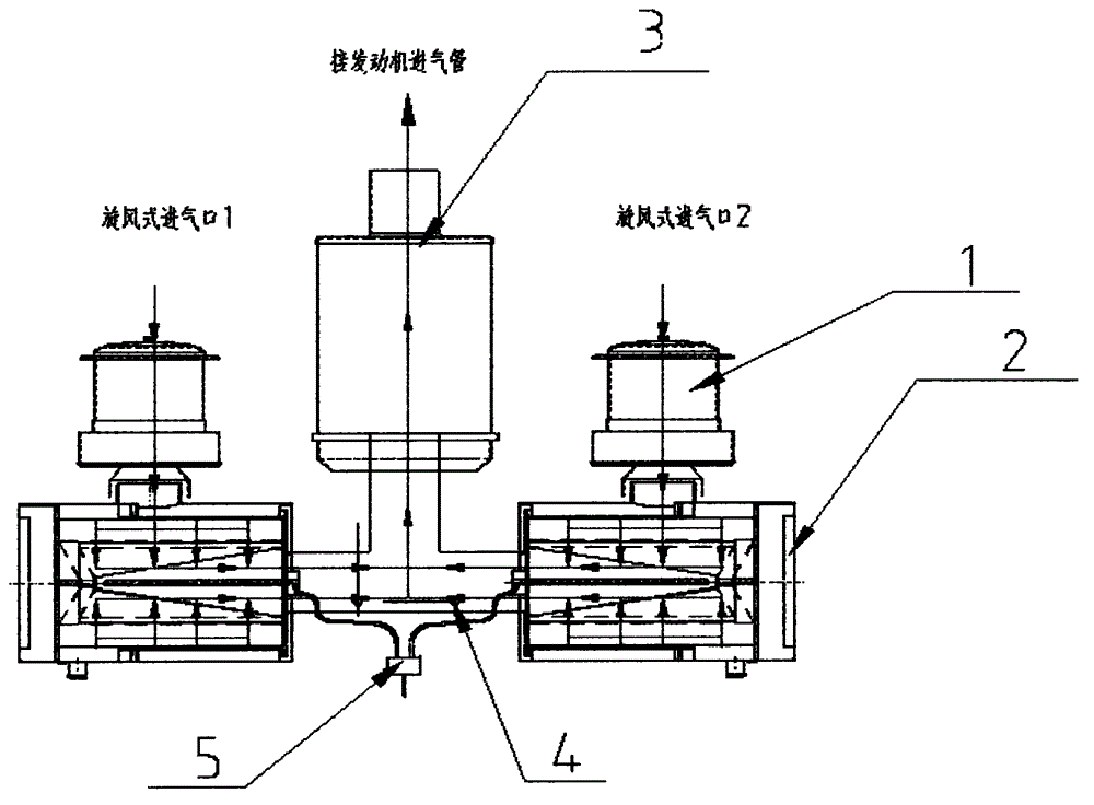 Whirlwind reverse blowing type self-cleaning air filter device