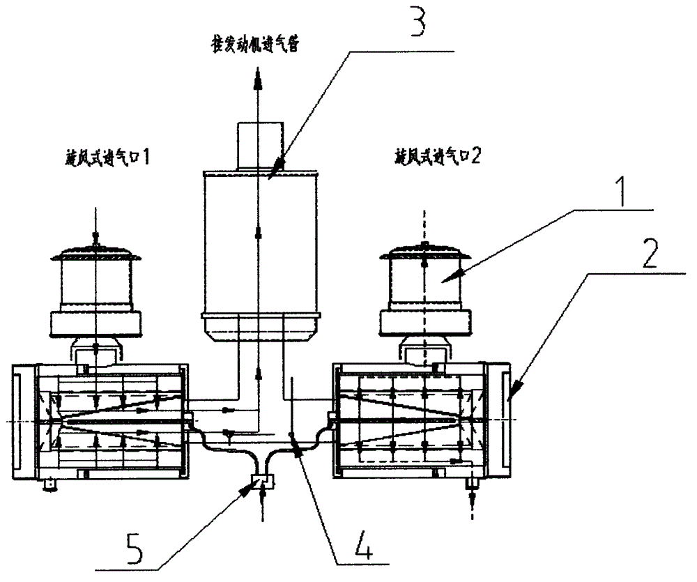 Whirlwind reverse blowing type self-cleaning air filter device