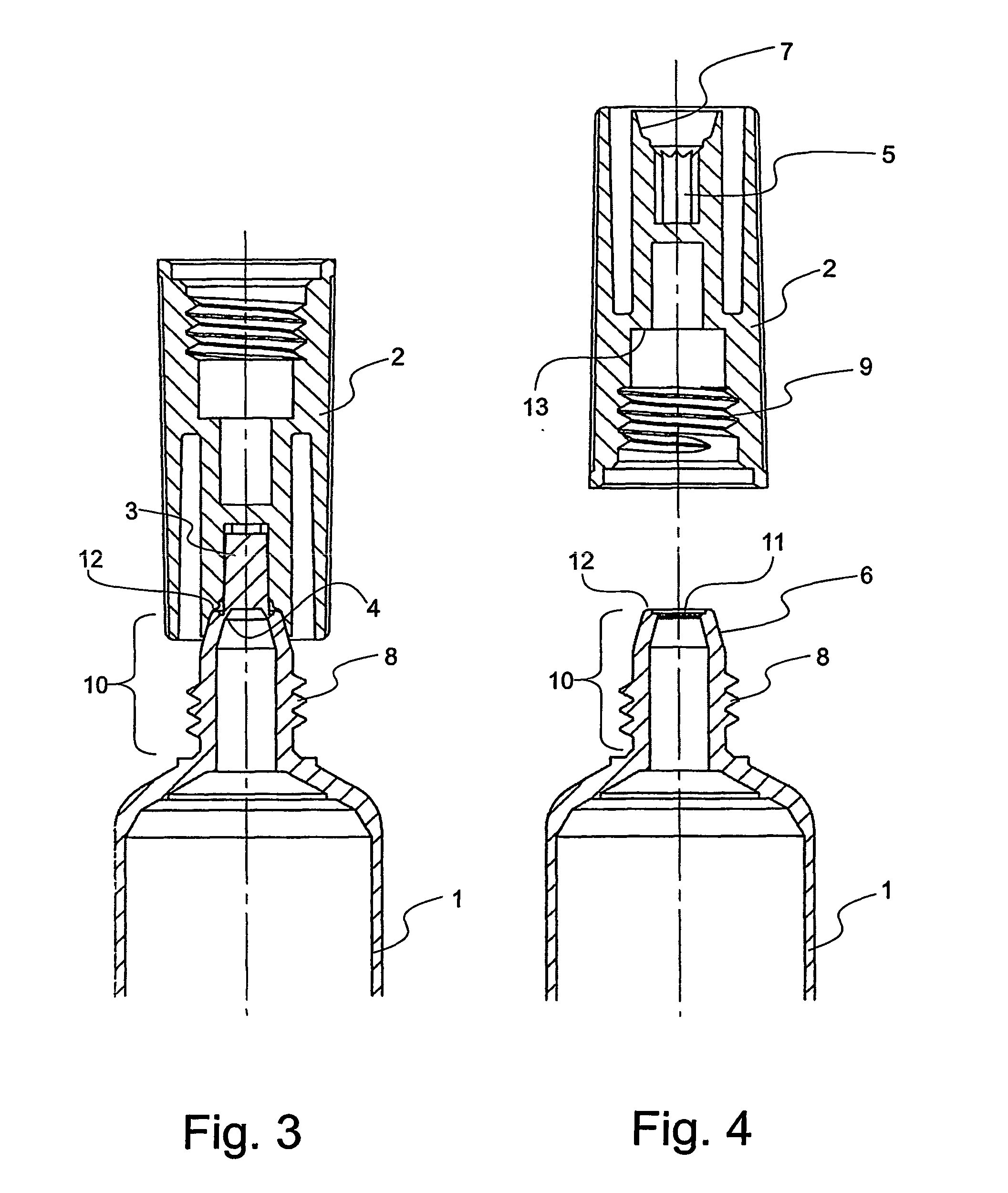 Tamper evident tube closure with twist-away centering