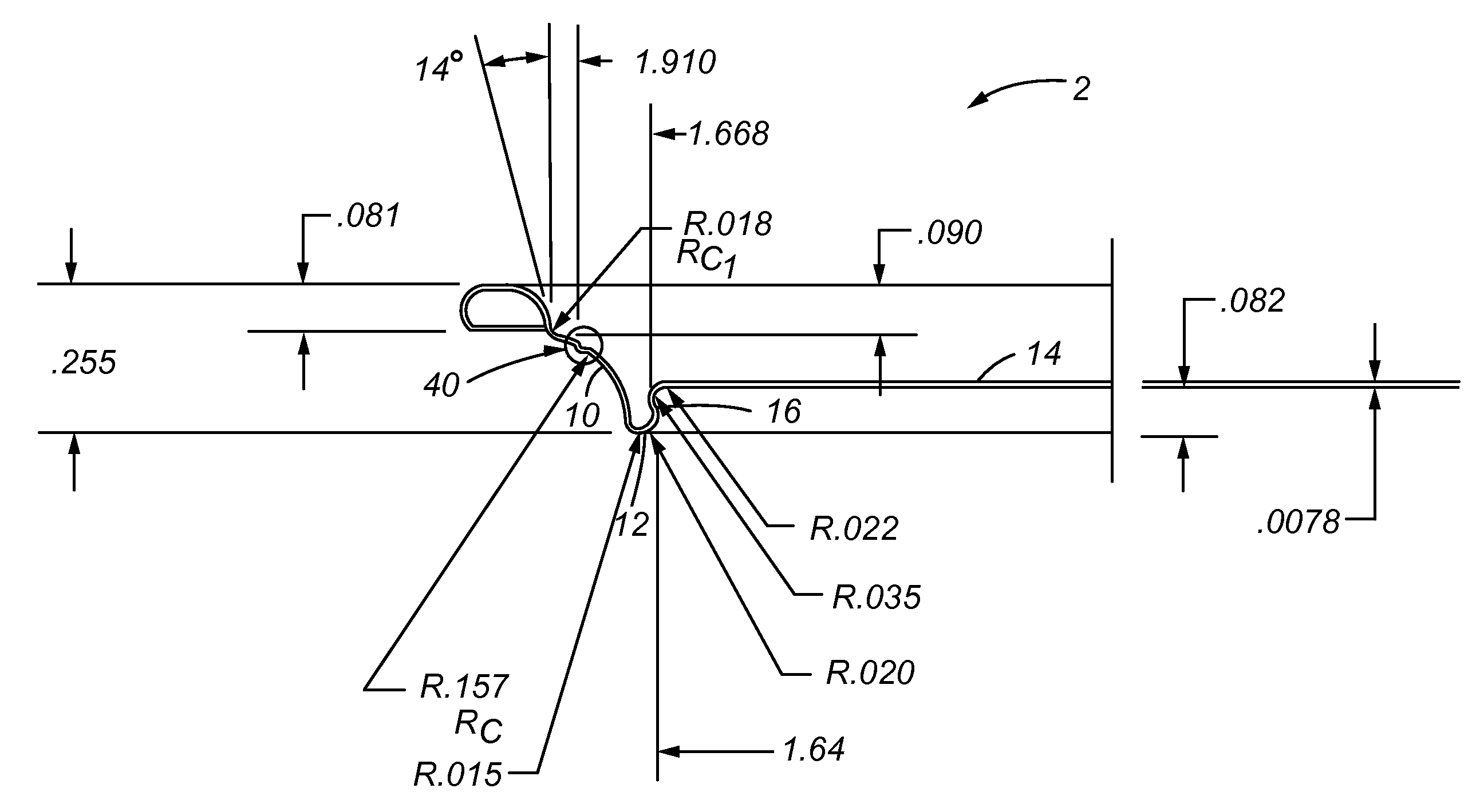 Container end closure having improved chuck wall with strengthening bead and countersink