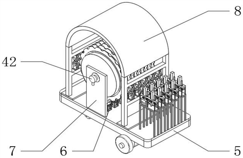 Placing frame convenient to take for cable machining