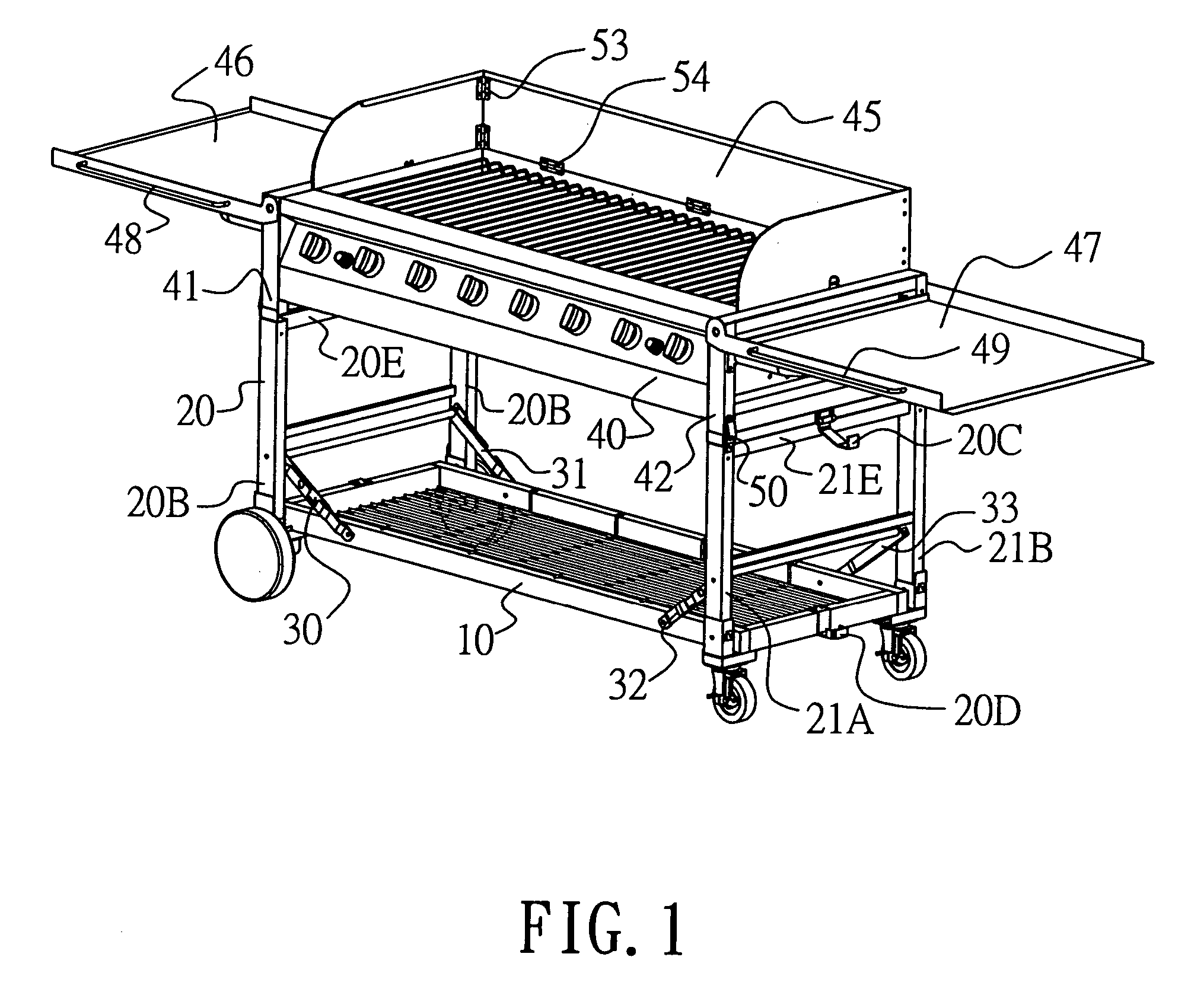 Foldable barbecue grill