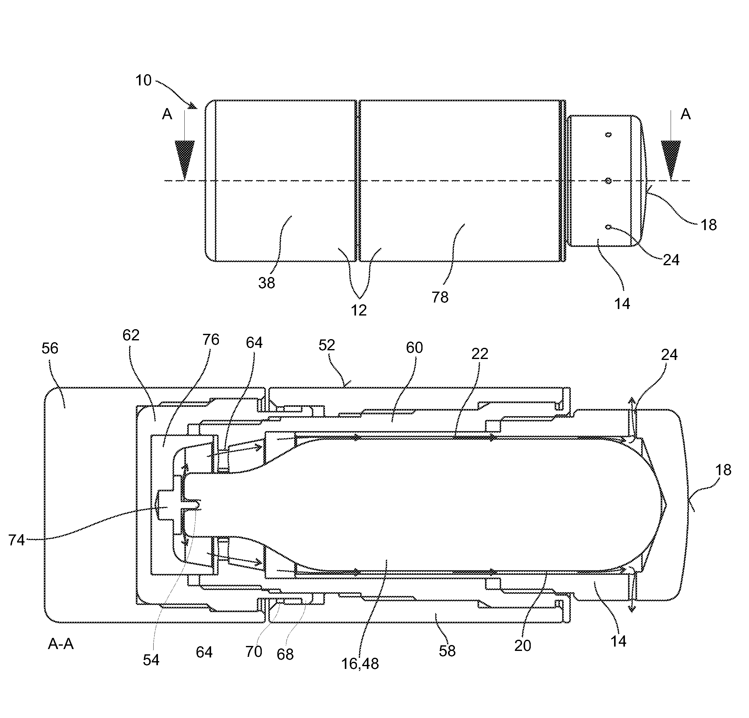 Hand-operated cooling device for cryotherapy