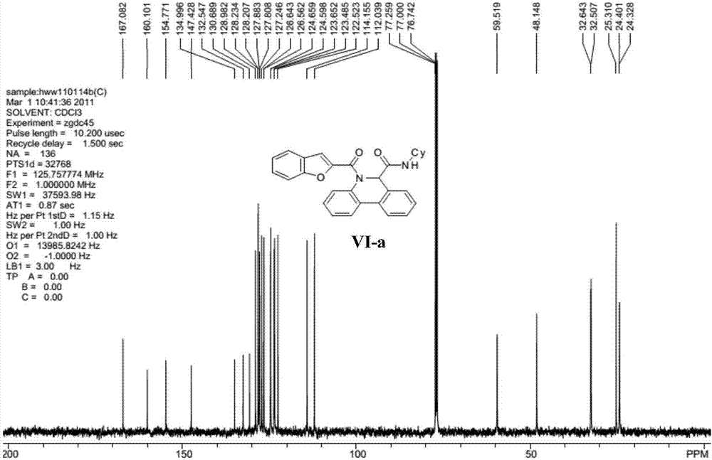 5-(benzofuran-2-carbonyl)-6-carboxamide-5,6-dihydro-phenanthridine derivative and synthesis and application thereo