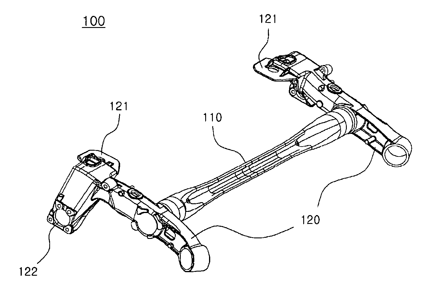 Torsion beam axle having connecting tube between torsion beam and trailing arm